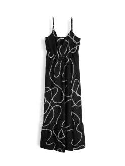 GATE Długa sukienka bez ramiączek z nadrukiem| Kategorie·Sukienki