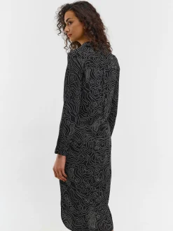 GATE Długa sukienka koszulowa z nadrukiem| Kategorie·Sukienki