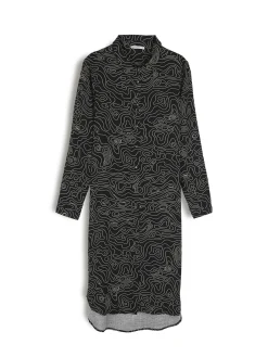 GATE Długa sukienka koszulowa z nadrukiem| Kategorie·Sukienki