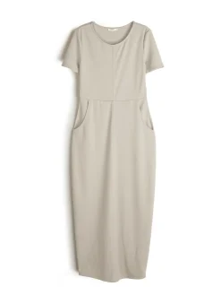 GATE Długa sukienka z krótkim rękawem| Kategorie·Sukienki