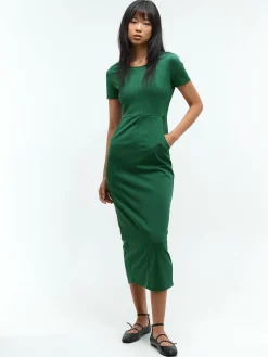 GATE Długa sukienka z krótkim rękawem| Kategorie·Sukienki