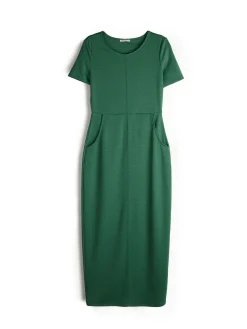 GATE Długa sukienka z krótkim rękawem| Kategorie·Sukienki