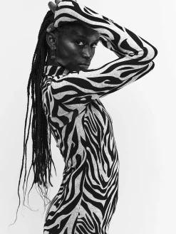 GATE Długa sukienka z nadrukiem| Kategorie·Sukienki