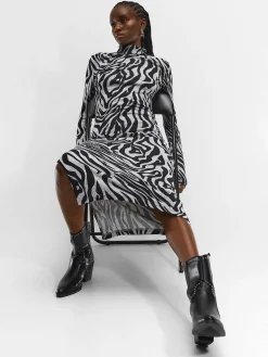 GATE Długa sukienka z nadrukiem| Kategorie·Sukienki