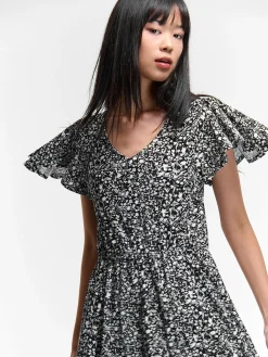 GATE Długa sukienka z nadrukiem kwiatowym| Kategorie·Sukienki