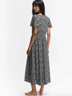 GATE Długa sukienka z nadrukiem kwiatowym| Kategorie·Sukienki