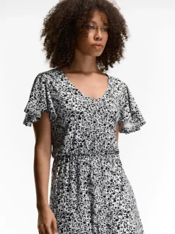 GATE Długa sukienka z nadrukiem kwiatowym| Kategorie·Sukienki