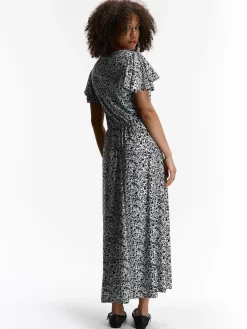 GATE Długa sukienka z nadrukiem kwiatowym| Kategorie·Sukienki