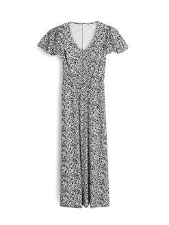 GATE Długa sukienka z nadrukiem kwiatowym| Kategorie·Sukienki
