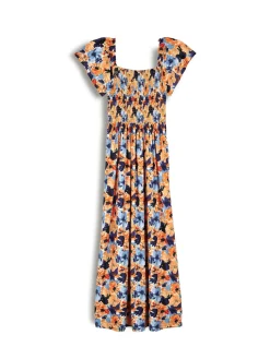 GATE Długa sukienka z nadrukiem kwiatowym| Kategorie·Sukienki