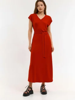 GATE Długa sukienka z paskiem| Kategorie·Sukienki