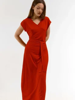 GATE Długa sukienka z paskiem| Kategorie·Sukienki