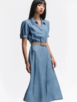 GATE Długa sukienka z paskiem| Kategorie·Sukienki