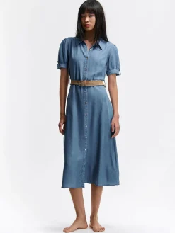 GATE Długa sukienka z paskiem| Kategorie·Sukienki