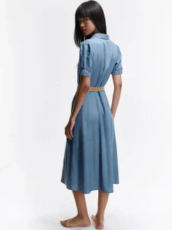 GATE Długa sukienka z paskiem| Kategorie·Sukienki