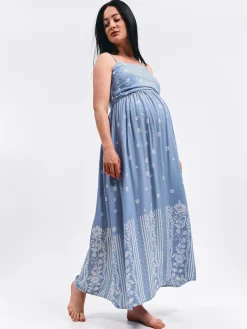 GATE Długa sukienka z wiskozy| Kategorie·Sukienki|Maternity