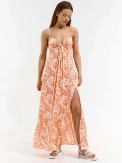 GATE Długa sukienka z wiskozy| Kategorie·Sukienki