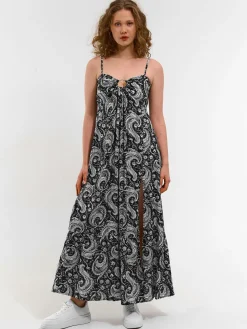 GATE Długa sukienka z wiskozy| Kategorie·Sukienki