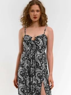 GATE Długa sukienka z wiskozy| Kategorie·Sukienki