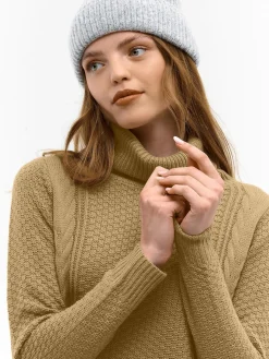 GATE Długi golf z plecionym wzorem| Swetry I Bluzy·Swetry