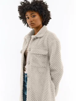 GATE Długi płaszcz wykonany z imitacji futra| Kurtki I Płaszcze·Płaszcze|Kurtki I Płaszcze·Pikowana Kurtka