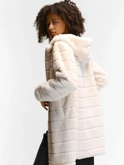 GATE Długi płaszcz wykonany z imitacji futra| Kurtki I Płaszcze·Płaszcze|Kurtki I Płaszcze·Pikowana Kurtka