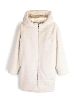 GATE Długi płaszcz wykonany z imitacji futra| Kurtki I Płaszcze·Płaszcze|Kurtki I Płaszcze·Pikowana Kurtka