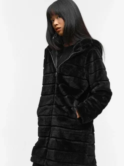GATE Długi płaszcz wykonany z imitacji futra| Kurtki I Płaszcze·Płaszcze|Kurtki I Płaszcze·Pikowana Kurtka