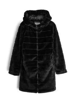 GATE Długi płaszcz wykonany z imitacji futra| Kurtki I Płaszcze·Płaszcze|Kurtki I Płaszcze·Pikowana Kurtka
