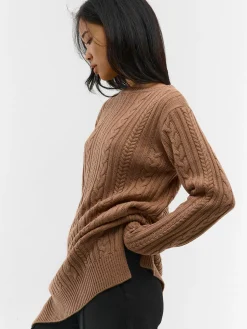 GATE Długi sweter z plecionym wzorem| Swetry I Bluzy·Swetry