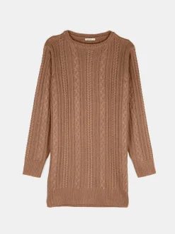 GATE Długi sweter z plecionym wzorem| Swetry I Bluzy·Swetry