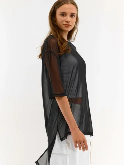 GATE Długi top z siateczki| Koszulki I Topy·Topy