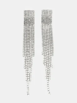 GATE Długie wiszące kolczyki z ozdobnymi kamieniami| Akcesoria·Biżuteria