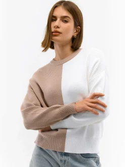 GATE Dwukolorowy sweter| Swetry I Bluzy·Swetry