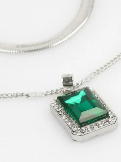 GATE Dwurzędowy naszyjnik z zawieszką| Akcesoria·Biżuteria