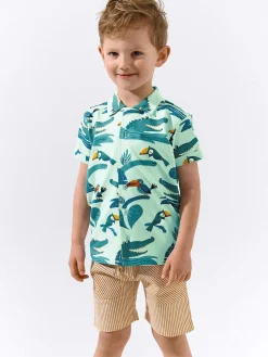 GATE Dzianinowa koszula z nadrukiem|Dzieci Chłopcy·Koszule|Chłopcy·Koszulki