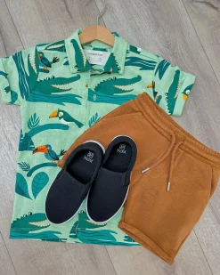 GATE Dzianinowa koszula z nadrukiem|Dzieci Chłopcy·Koszule|Chłopcy·Koszulki