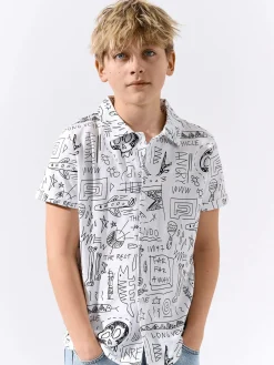 GATE Dzianinowa koszula z nadrukiem|Dzieci Chłopcy·Koszule