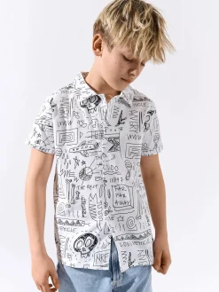 GATE Dzianinowa koszula z nadrukiem|Dzieci Chłopcy·Koszule