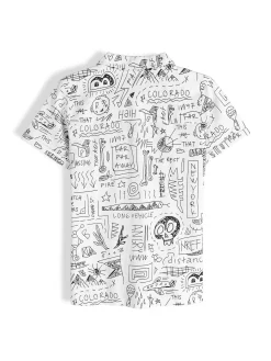 GATE Dzianinowa koszula z nadrukiem|Dzieci Chłopcy·Koszule