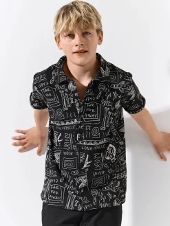 GATE Dzianinowa koszula z nadrukiem|Dzieci Chłopcy·Koszule