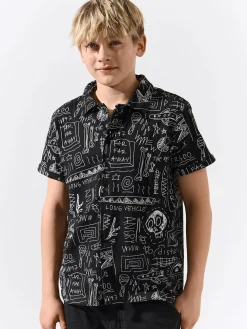 GATE Dzianinowa koszula z nadrukiem|Dzieci Chłopcy·Koszule