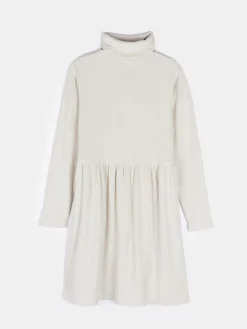 GATE Dzianinowa prążkowana sukienka z golfem|Dzieci Dziewczynki·Sukienki