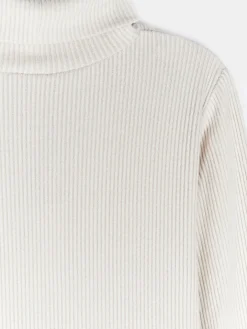 GATE Dzianinowa prążkowana sukienka z golfem|Dzieci Dziewczynki·Sukienki