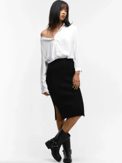 GATE Dzianinowa spódnica midi| Kategorie·Spódnice ☀️