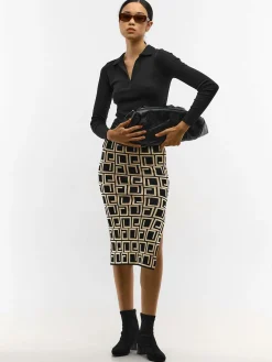 GATE Dzianinowa spódnica midi| Kategorie·Spódnice ☀️