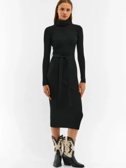 GATE Dzianinowa sukienka damska z paskiem| Kategorie·Sukienki