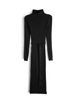 GATE Dzianinowa sukienka damska z paskiem| Kategorie·Sukienki