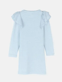 GATE Dzianinowa sukienka dziewczęca z falbankami|Dzieci Dziewczynki·Sukienki