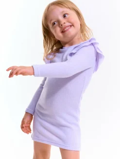 GATE Dzianinowa sukienka dziewczęca z falbankami|Dzieci Dziewczynki·Sukienki